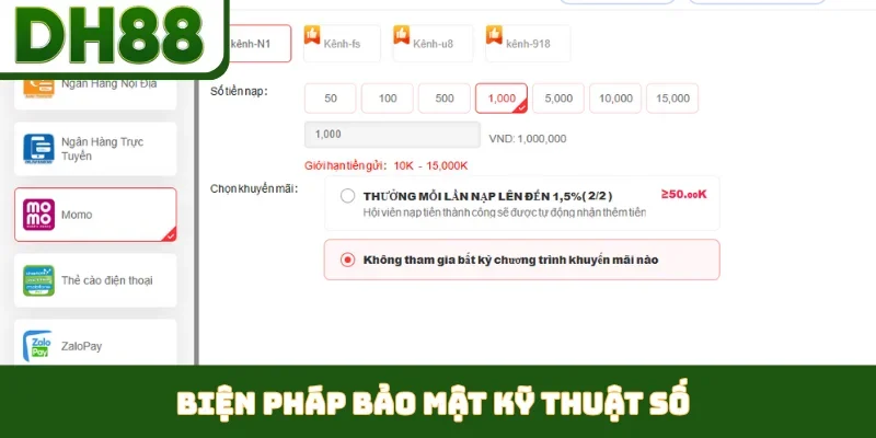 Nạp Tiền DH88 - Nhanh Chóng, Đảm Bảo An Toàn Tuyệt Đối - bixon