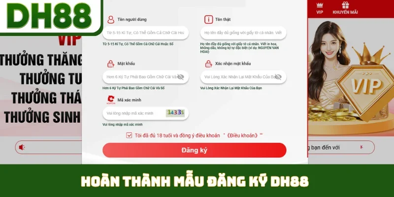 Đăng Ký DH88 - Thao Tác Dễ Dàng, Hoàn Tất Chỉ 2 Phút - bixon