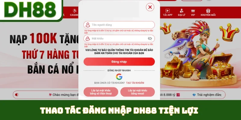 Đăng Nhập DH88 - An Toàn Tuyệt Đối, Khám Phá Kho Khủng - bixon