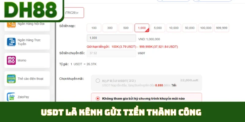 Nạp Tiền DH88 - Nhanh Chóng, Đảm Bảo An Toàn Tuyệt Đối - bixon
